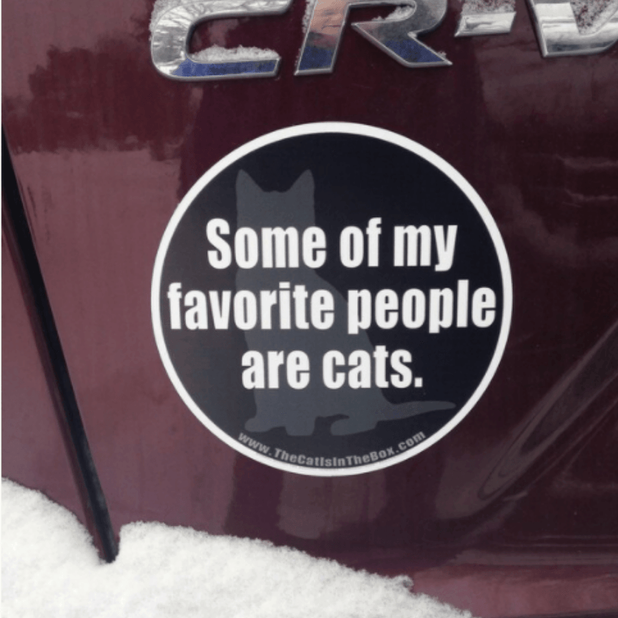 “Some of My Favorite People Are Cats” Car Magnet - Cat in the Box LLC