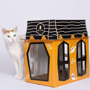 Spooky Cat Haunted House Cardboard Condo - Cat in the Box LLC