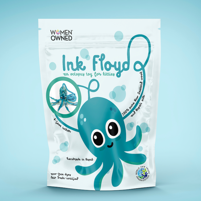 Ink Floyd - A Wool Octopus Toy for Cats