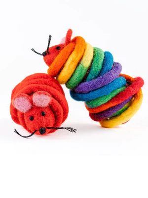 Catch a Mouse by the Tail - Wool Cat Toy